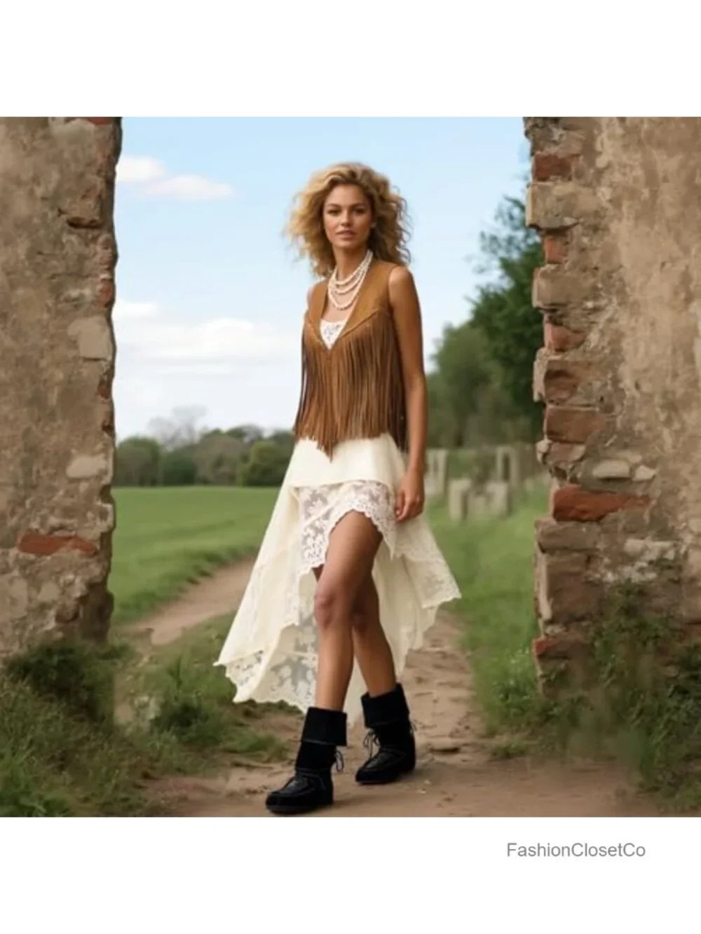 Slouchy Suede Boots with Woven Fold Over Western Ankle Booties Whipstitched